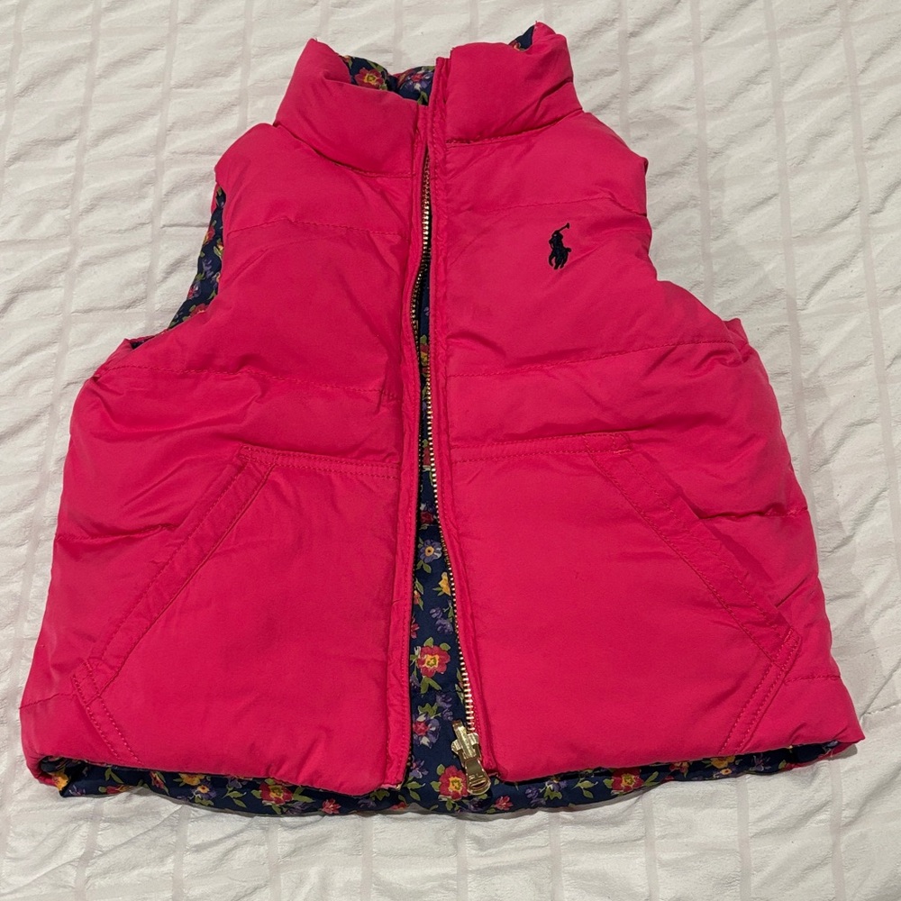 Ralph Lauren Pink Puffer Vest